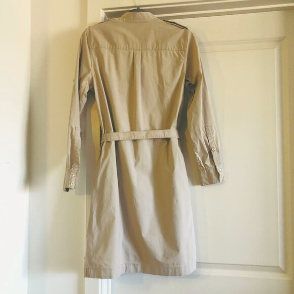 Brooks Brothers Shirtdress Button Front Belt Size 10 Safari Cargo Trench Utility - Picture 12 of 16